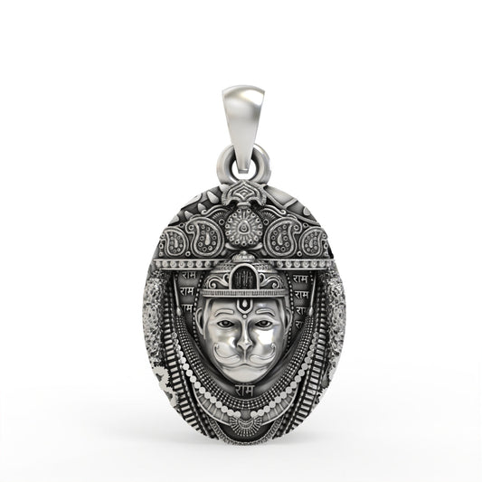 925 silver Bhurakhiya Hanuman Dada pendant