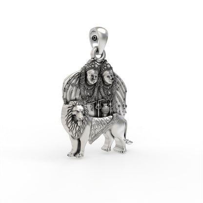 Chamunda Mata silver locket design