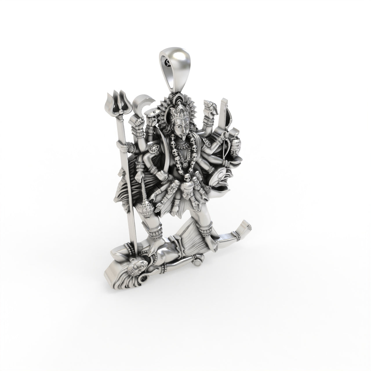 Kali Mata silver locket design