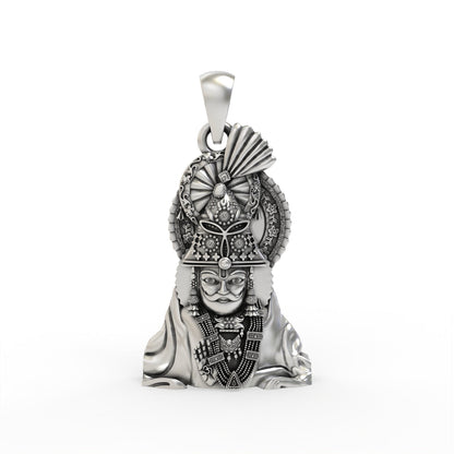 925 silver Ramdevpir pendant front view