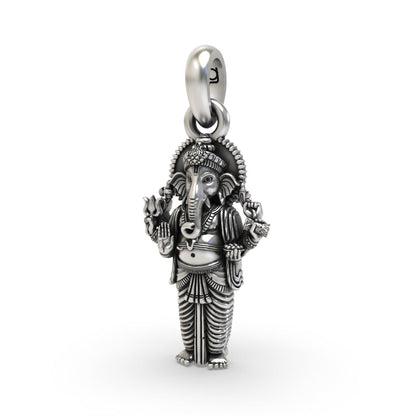 Close detail of 925 silver Ganesh pendant,