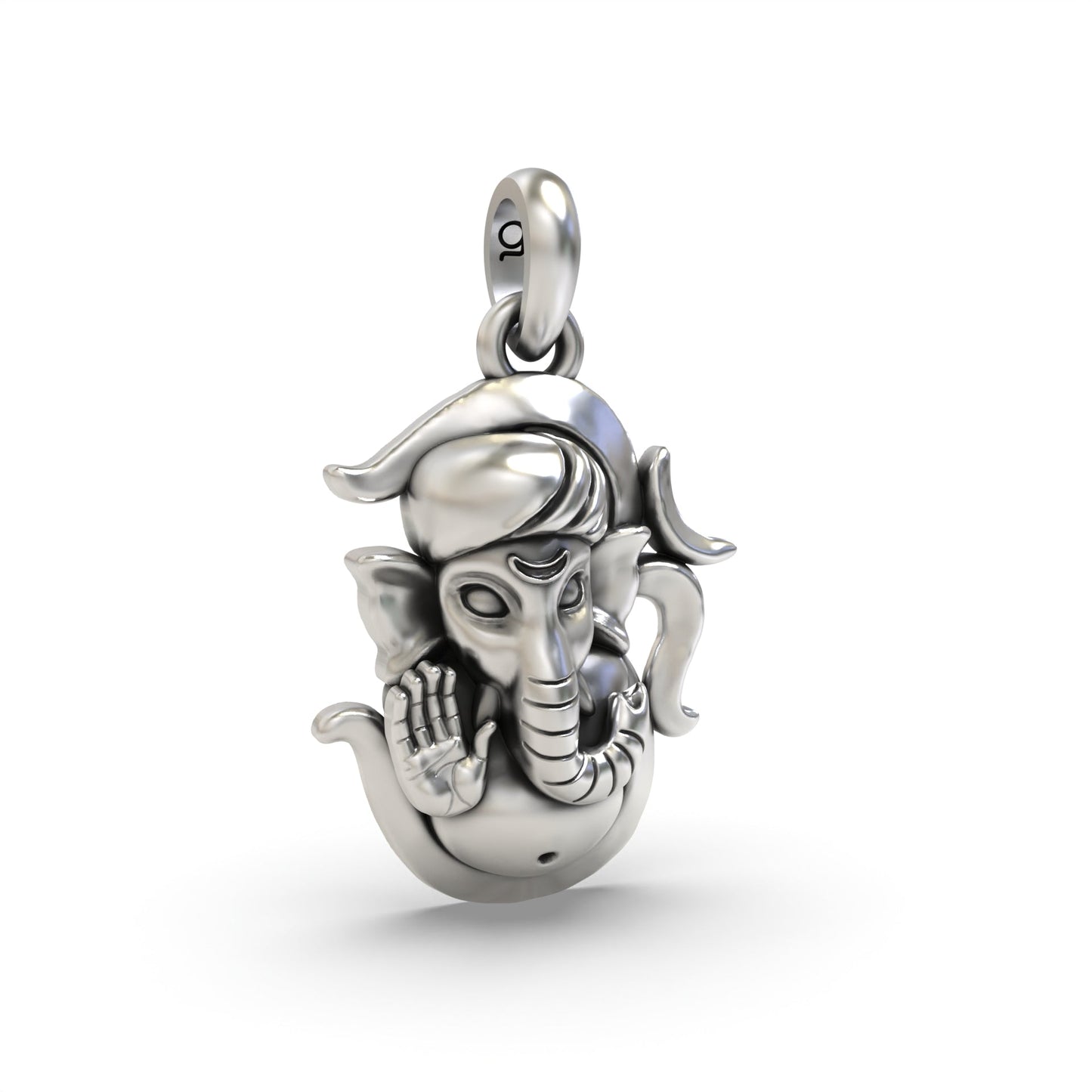925 Silver Om and Ganpati Pendant | Divine Religious Pendant