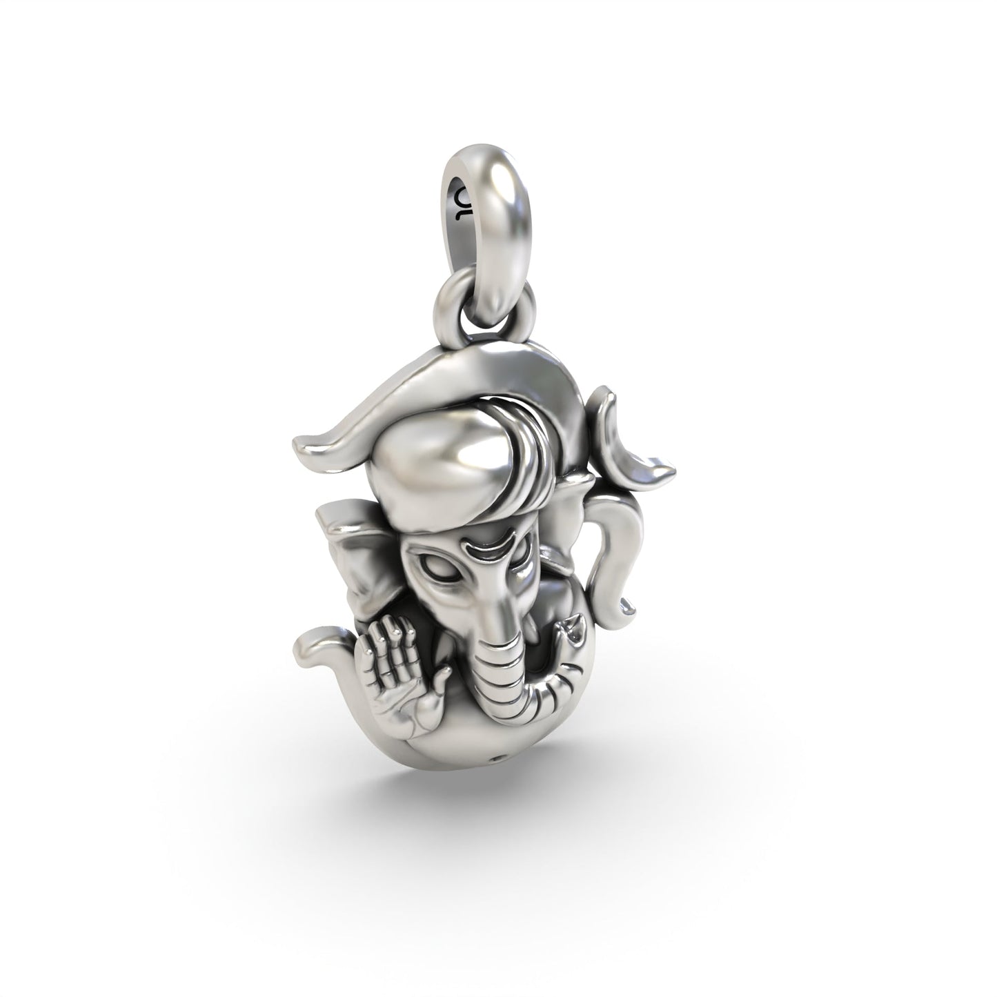 925 Silver Om and Ganpati Pendant | Divine Religious Pendant