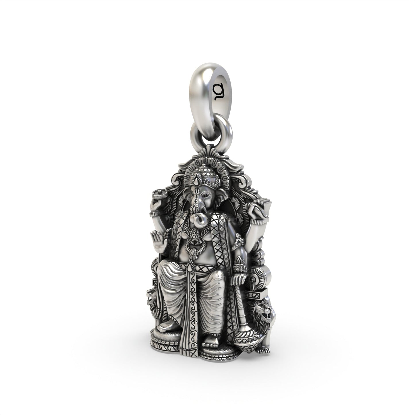 925 Silver Lal Bagh Ka Raja Ganesh Pendant | Divine Religious Pendant