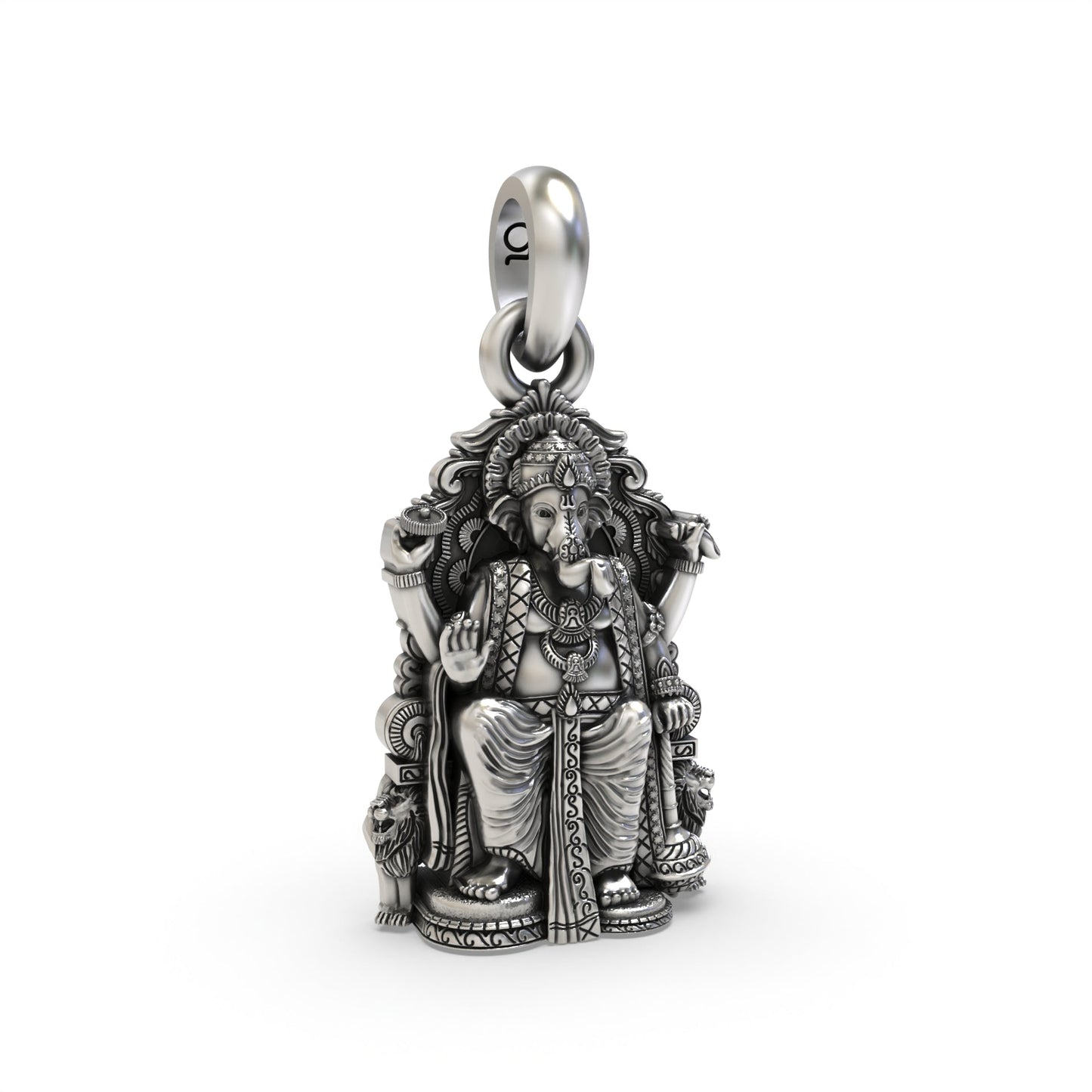 925 Silver Lal Bagh Ka Raja Ganesh Pendant | Divine Religious Pendant