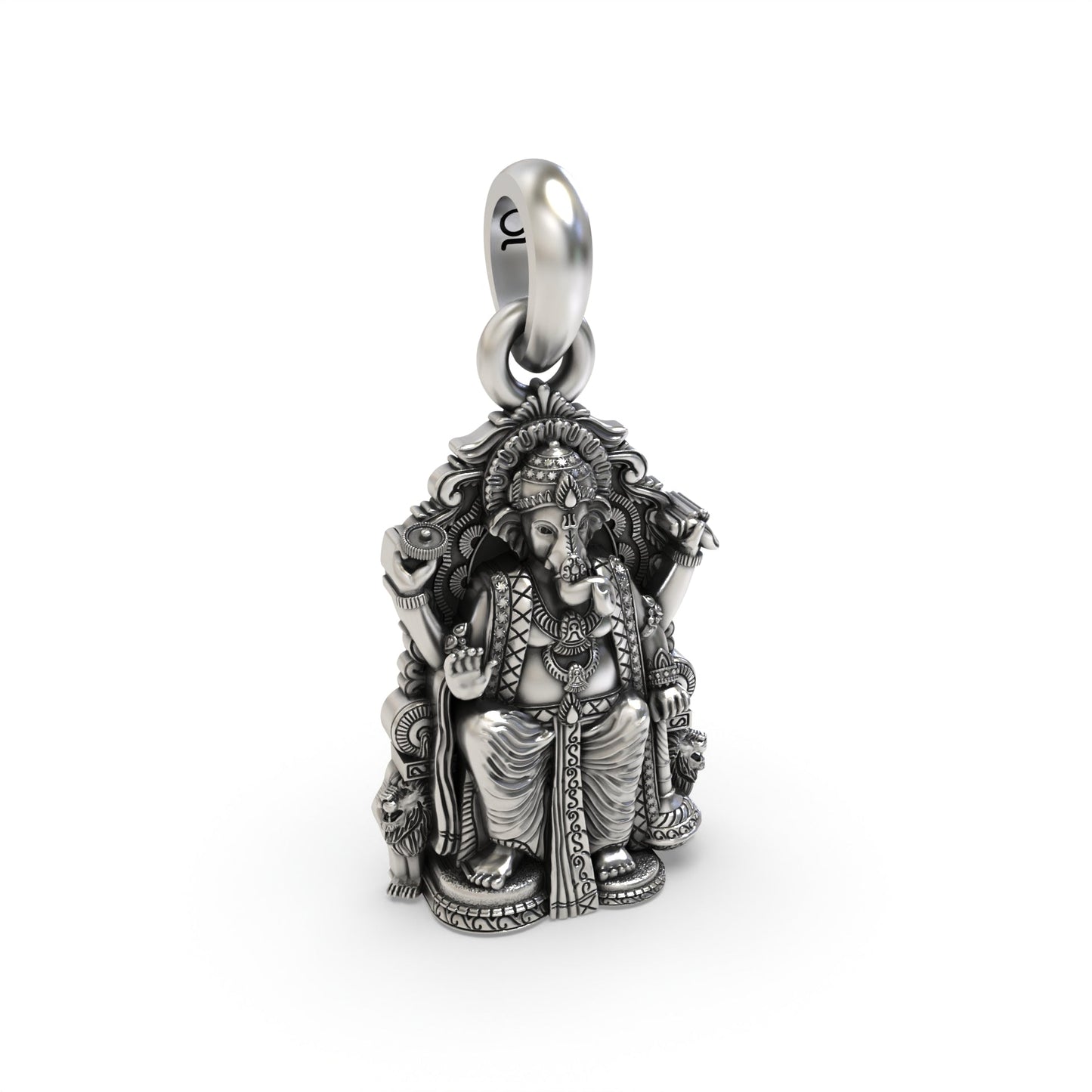 925 Silver Lal Bagh Ka Raja Ganesh Pendant | Divine Religious Pendant