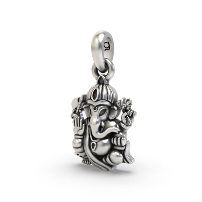 925 Silver Small Ganeshji Pendant | Divine Religious Pendant