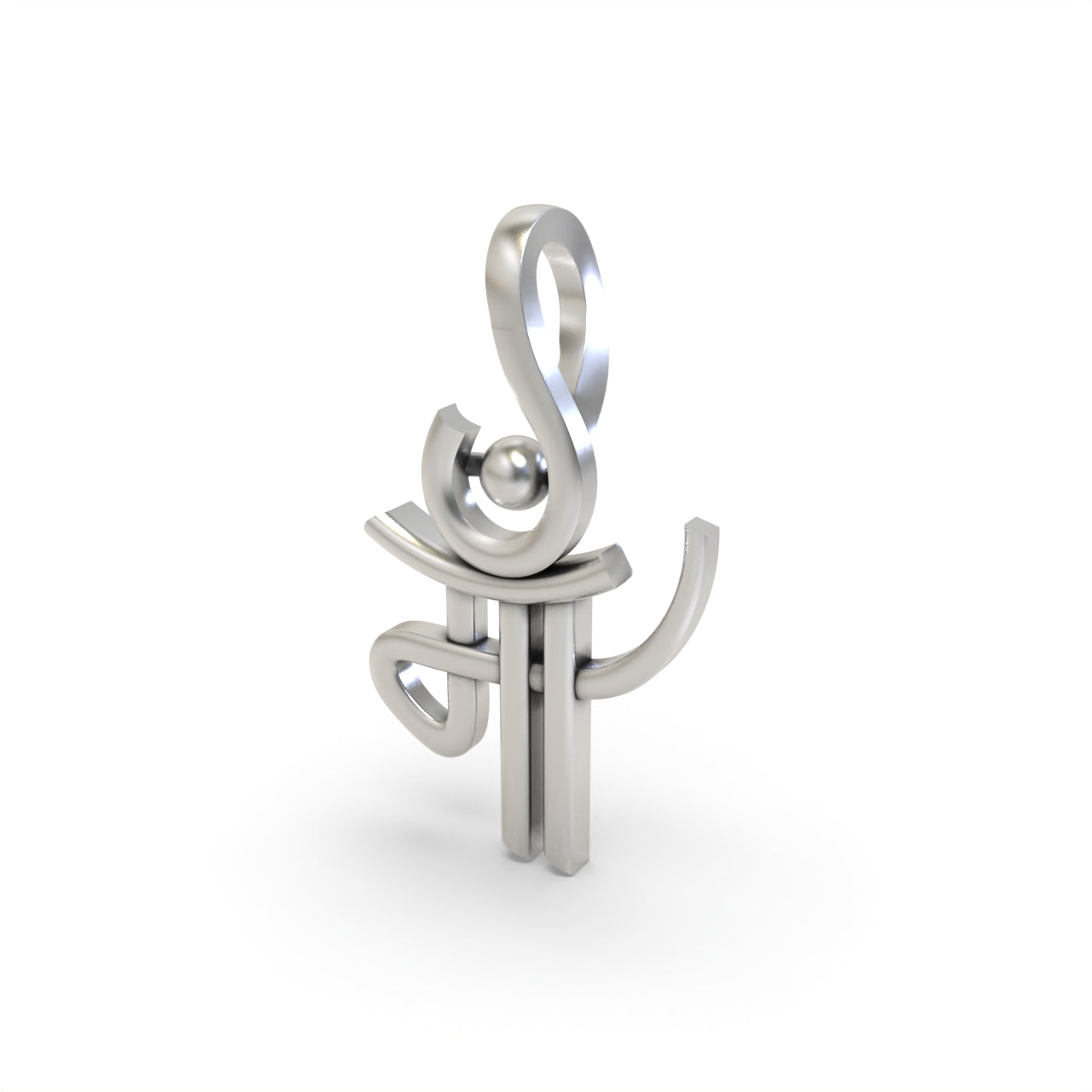 925 silver Maa pendant for devotional wear,